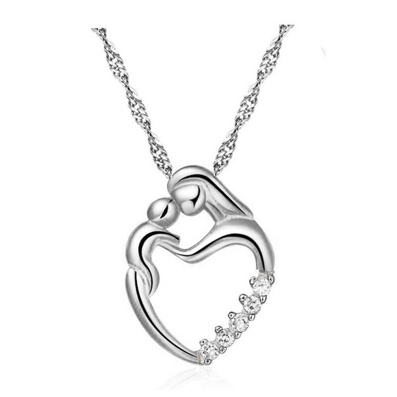 Jewelry | New Mother And Child Heart Shaped Necklace | Poshmark